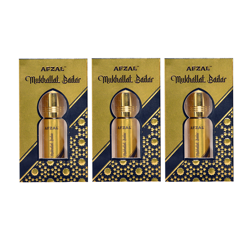 Afzal Mukhallat Badar 6ML Attar Roll-On – Pack of 3