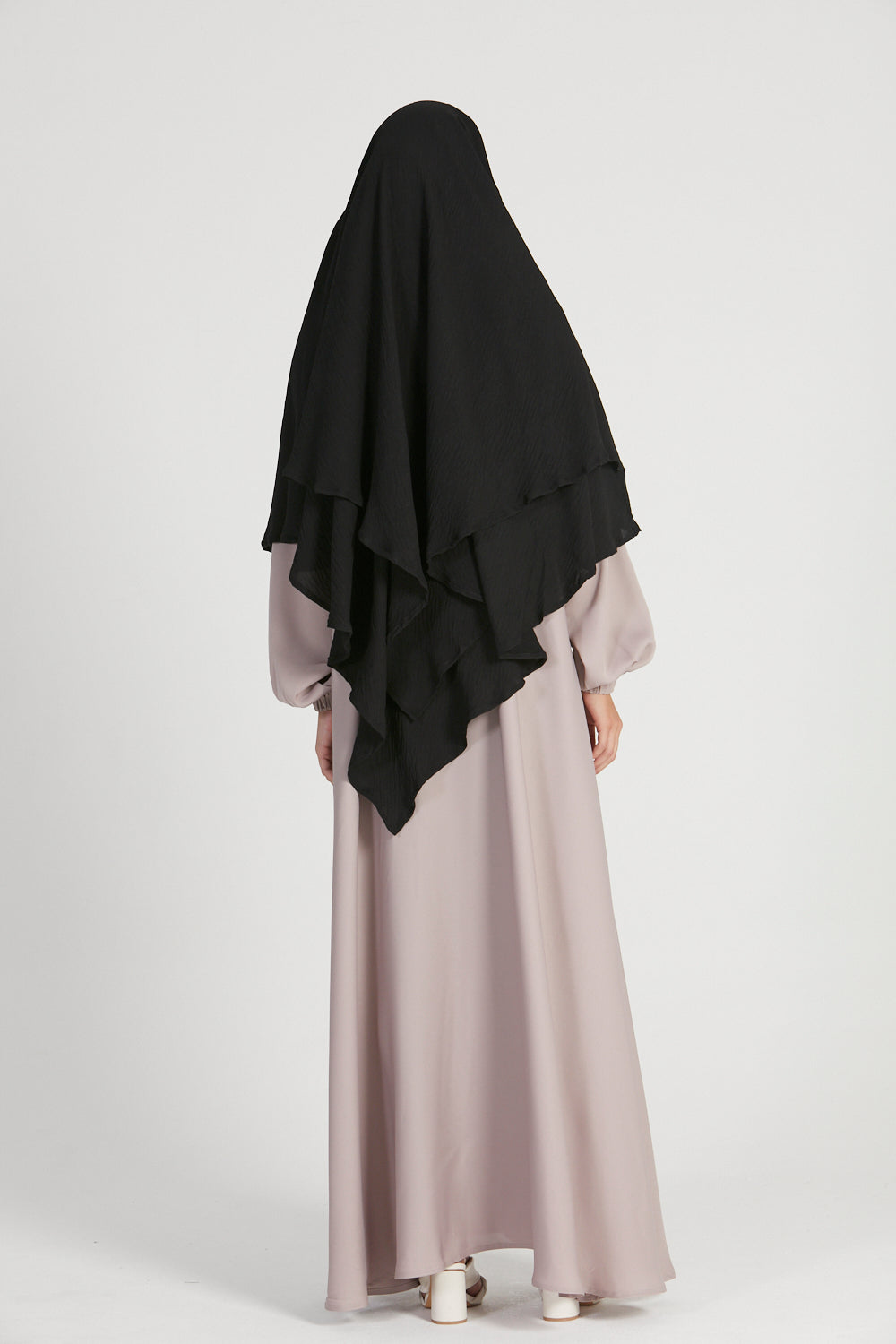 Black Two Layer Khimar