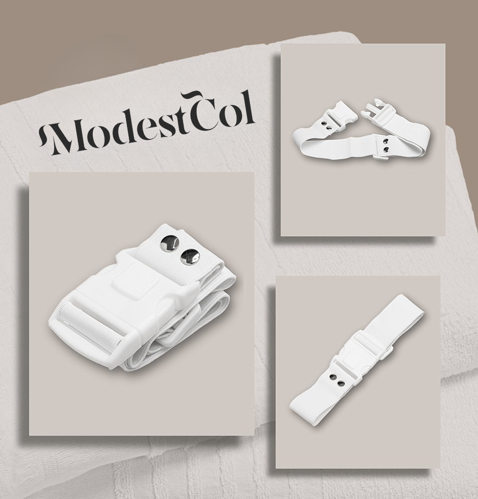 Ihram Elastic Adjustable Belt for Hajj & Umrah - White