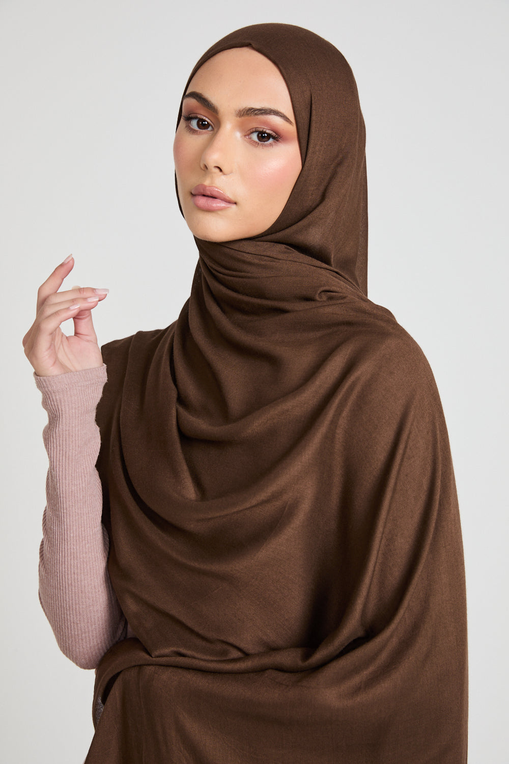 Premium Modal Hijab - Fudge