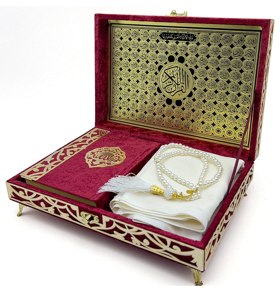 Modest Hadiya Set for Women - With Hijab & Tasbih (Red)