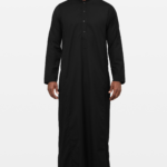 Black Classic Saudi Collar Thobe 2