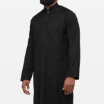Black Classic Saudi Collar Thobe 2