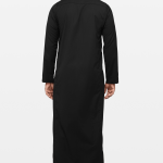 Black Classic Saudi Collar Thobe 2