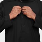 Black Classic Saudi Collar Thobe 2