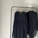 Black Ihram set with Three-Layer Khimar