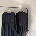 Black Ihram set with Three-Layer Khimar