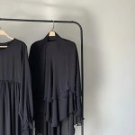 Black Ihram set with Three-Layer Khimar