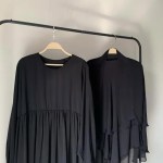 Black Ihram set with Three-Layer Khimar