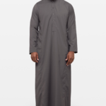 Charcoal Classic Saudi Collar Thobe 1