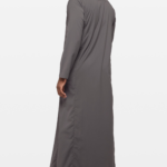 Charcoal Classic Saudi Collar Thobe 1