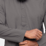 Charcoal Classic Saudi Collar Thobe 1