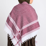 Classic Keffiyeh Scarf – Red & White 4