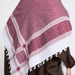 Classic Keffiyeh Scarf – Red & White 4