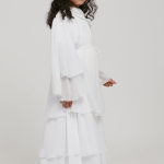 Girls’ Chiffon Layered Open Abaya 1