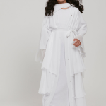 Girls’ Chiffon Layered Open Abaya 1