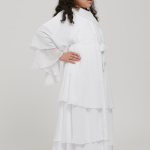 Girls’ Chiffon Layered Open Abaya 1