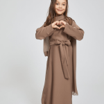 Girls’ Plain Closed Abaya 1