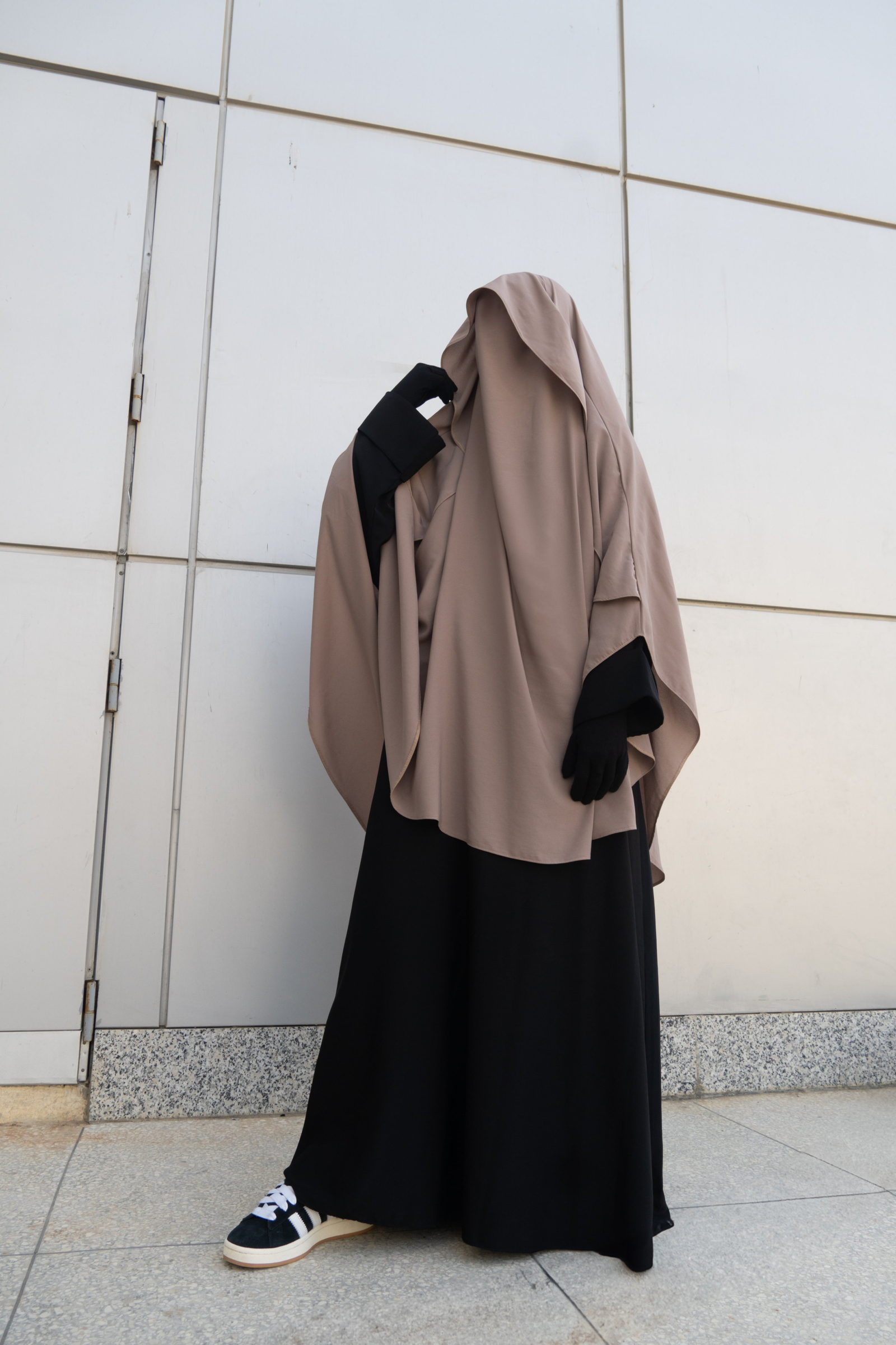 Indonesian Cape Khimar in beige