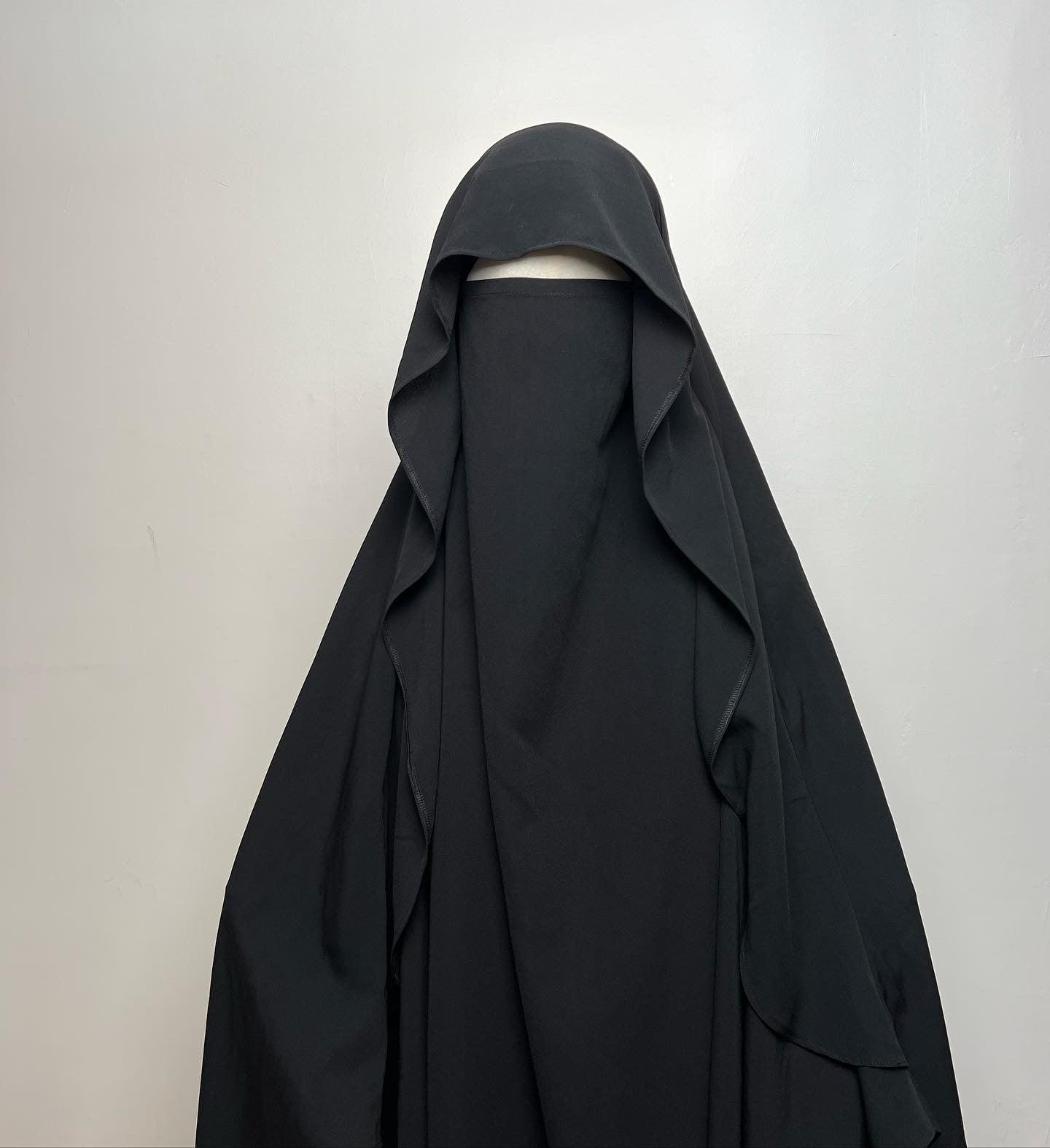 Indonesian Cape Khimar in black 2