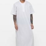Off-White Short Sleeve Thobe 4