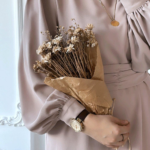 The Balloon Sleeve Belted Dress – Mink 3