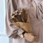 The Balloon Sleeve Belted Dress – Mink 3