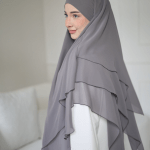 Three-Layer Chiffon Khimar in Gloomy 1