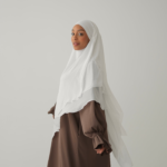 Three-Layer Chiffon Khimar in Moon