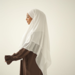 Three-Layer Chiffon Khimar in Moon