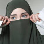 Three-Layer Chiffon Khimar in Pine