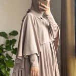 Turkish Cape Abaya in Beige 5