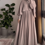 Turkish Cape Abaya in Beige 5