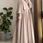 Turkish Cape Abaya in Beige 5