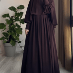 Turkish Cape Abaya in Coffee 1