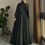 Turkish Cape Abaya in Green 3