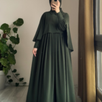 Turkish Cape Abaya in Green 3