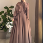 Turkish Cape Abaya in Mink 2
