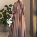 Turkish Cape Abaya in Mink 2