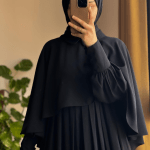 Turkish Cape Abaya in black