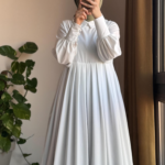 Turkish Cape Abaya in white 4