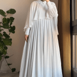 Turkish Cape Abaya in white 4