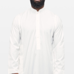 White Classic Saudi Collar Thobe 1
