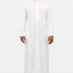 White Classic Saudi Collar Thobe 1