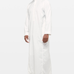 White Classic Saudi Collar Thobe 1