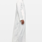 White Classic Saudi Collar Thobe 1