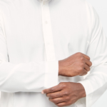 White Classic Saudi Collar Thobe 1