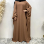 Flowing Abaya with Cuffed Sleeves 4