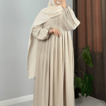 Light Beige Airflow Abaya 3