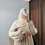 Light Beige Airflow Abaya 3